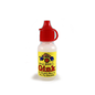 A bottle of Gehrke's Gink fly dressing with a red cap and a label featuring the product name and branding.